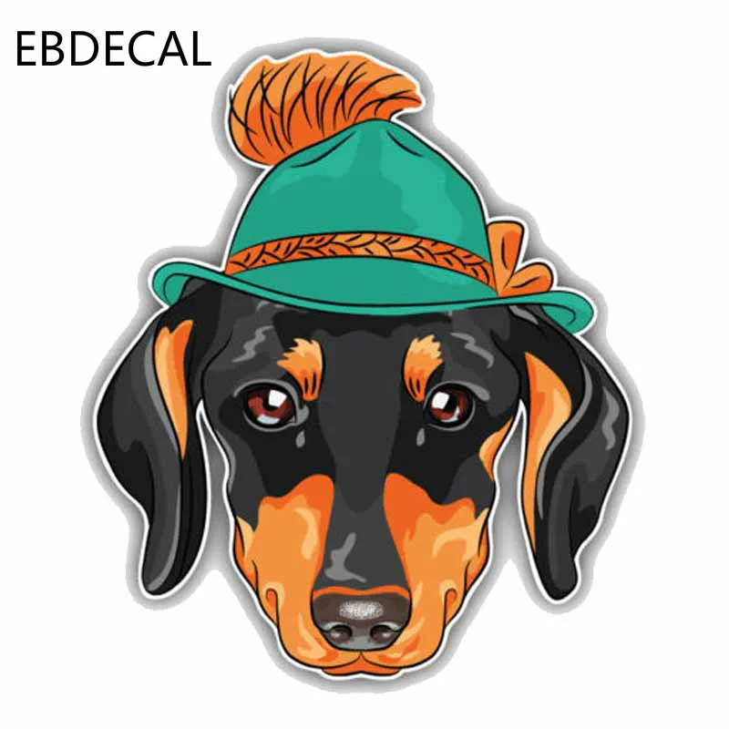 EBdecal Hipster Dachshund Dog Head Animal Fashion For Auto Car/Bumper/Window/Wall Decal Sticker Decals DIY Decor CT5346 | Автомобили и