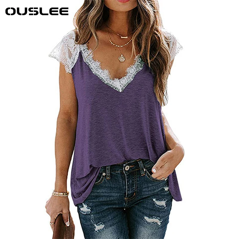 Ouslee Women Summer Fashion Tee Crochet Lace Basic V-neck T-shirt Short Sleeve Loose Tunic Vest Harajuku Top Tee Female Clothes
Ouslee Women Summer Fashion Tee Crochet Lace Basic V-neck T-shirt Short Sleeve Loose Tunic Vest Harajuku Top Tee Female Clothes