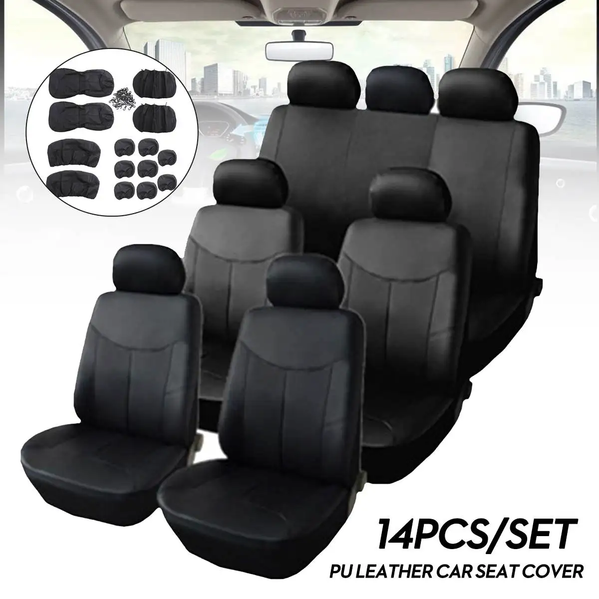 7 seats Cars Car Seat Cover PU Leather Protect Cushion Autos Universal Interior Automobiles Seat Covers
7 seats Cars Car Seat Cover PU Leather Protect Cushion Autos Universal Interior Automobiles Seat Covers