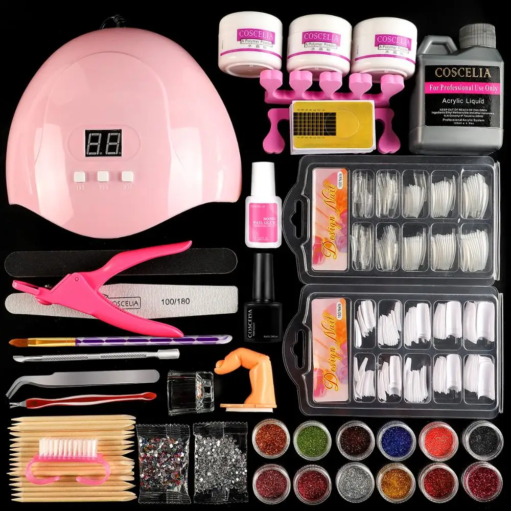 Pro Acrylic Nail Kit With Lamp Dryer Full Manicure Set For Nail Art Acrylic Powder Liquid Tips Brush Tools Kit For Manicure Set
Pro Acrylic Nail Kit With Lamp Dryer Full Manicure Set For Nail Art Acrylic Powder Liquid Tips Brush Tools Kit For Manicure Set