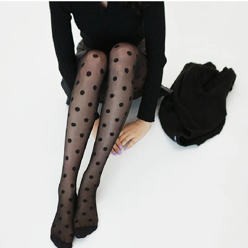 Women's Tights Classic Small Polka Dot Silk Stockings Thin Ladies Vintage Faux Tattoo Stockings Pantyhose Hosiery Jacquard Black
Women's Tights Classic Small Polka Dot Silk Stockings Thin Ladies Vintage Faux Tattoo Stockings Pantyhose Hosiery Jacquard Black