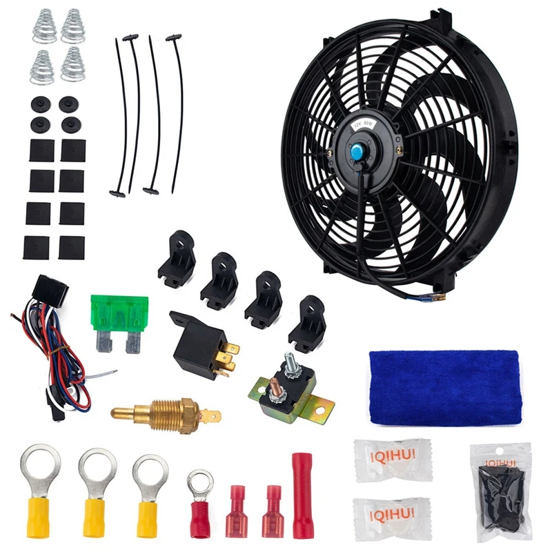 Universal High Performance 12V Slim Electric Cooling Radiator Fan with Fan Mounting Kit 14 Inch
Universal High Performance 12V Slim Electric Cooling Radiator Fan with Fan Mounting Kit 14 Inch