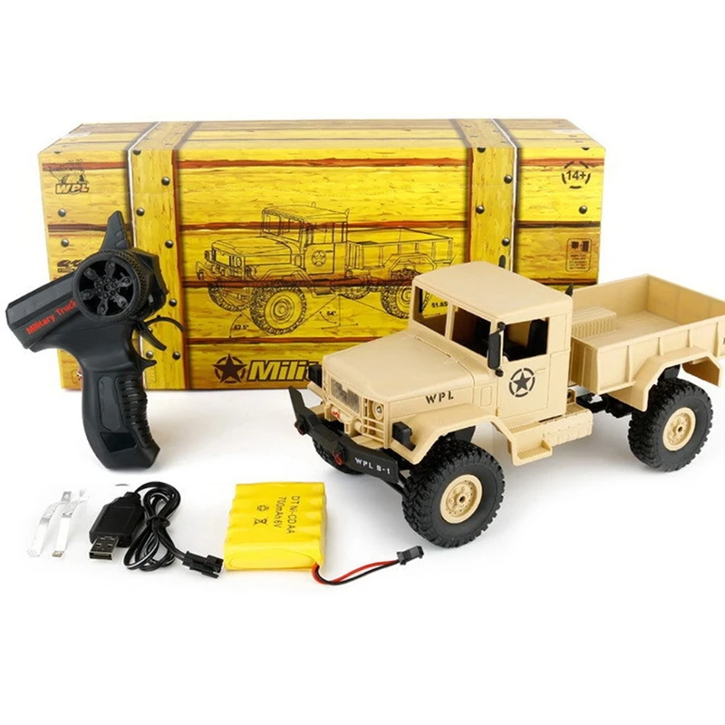 WPL B14 RC Car 1/16 Rock Crawler Off-Road 4WD 2.4G Military Car Funny Toy 40JC
WPL B14 RC Car 1/16 Rock Crawler Off-Road 4WD 2.4G Military Car Funny Toy 40JC