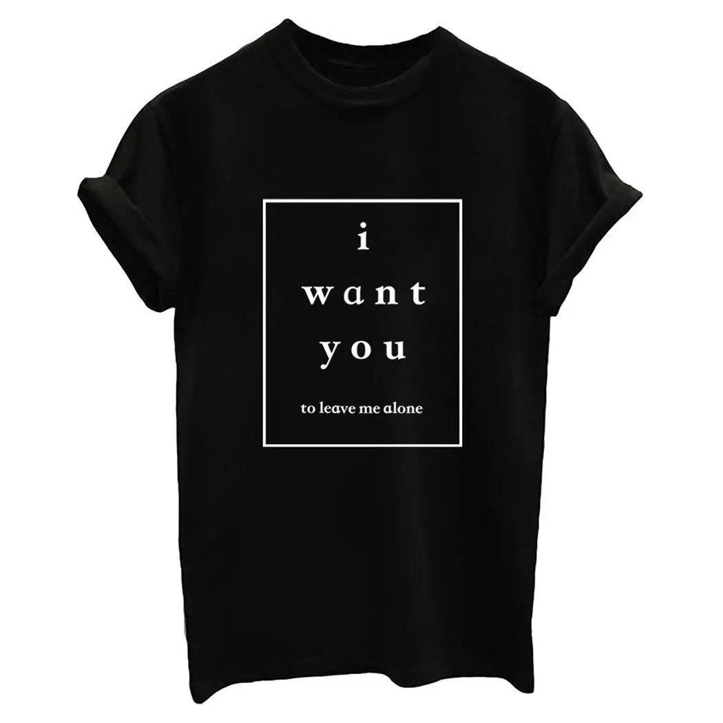 Lookface summer Women's casual letter print t shirt Short sleeve Cotton t shirt coat