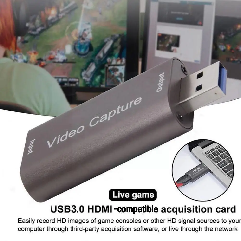 4k Video Capture Card Usb 3.0 -compatible Video Box Camera Grabber Recording Live Streaming Dvd Record For Ps5 Game A4q0 
4k Video Capture Card Usb 3.0 -compatible Video Box Camera Grabber Recording Live Streaming Dvd Record For Ps5 Game A4q0