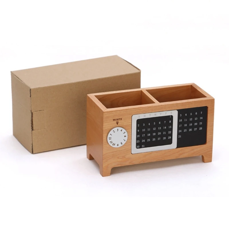 Solid Wood Calendar Pen Holder Multifunction Desktop Office Organizer Stationery C90C
Solid Wood Calendar Pen Holder Multifunction Desktop Office Organizer Stationery C90C