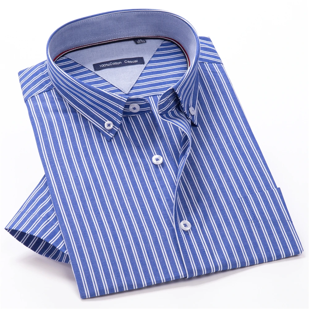 Plus Size 3XL-12XL Men's 100% Cotton Stripe Short-sleeved Shirt Summer Classic Business Casual Loose Shirt Male Brand Clothes
Plus Size 3XL-12XL Men's 100% Cotton Stripe Short-sleeved Shirt Summer Classic Business Casual Loose Shirt Male Brand Clothes