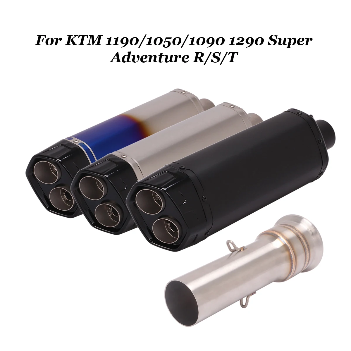 For KTM 1190/1050/1090 1290 Super Adventure R/S/T Exhaust Pipe Motorcycle Mid Tube Slip On 51mm Dual-outlet Mufflers
For KTM 1190/1050/1090 1290 Super Adventure R/S/T Exhaust Pipe Motorcycle Mid Tube Slip On 51mm Dual-outlet Mufflers