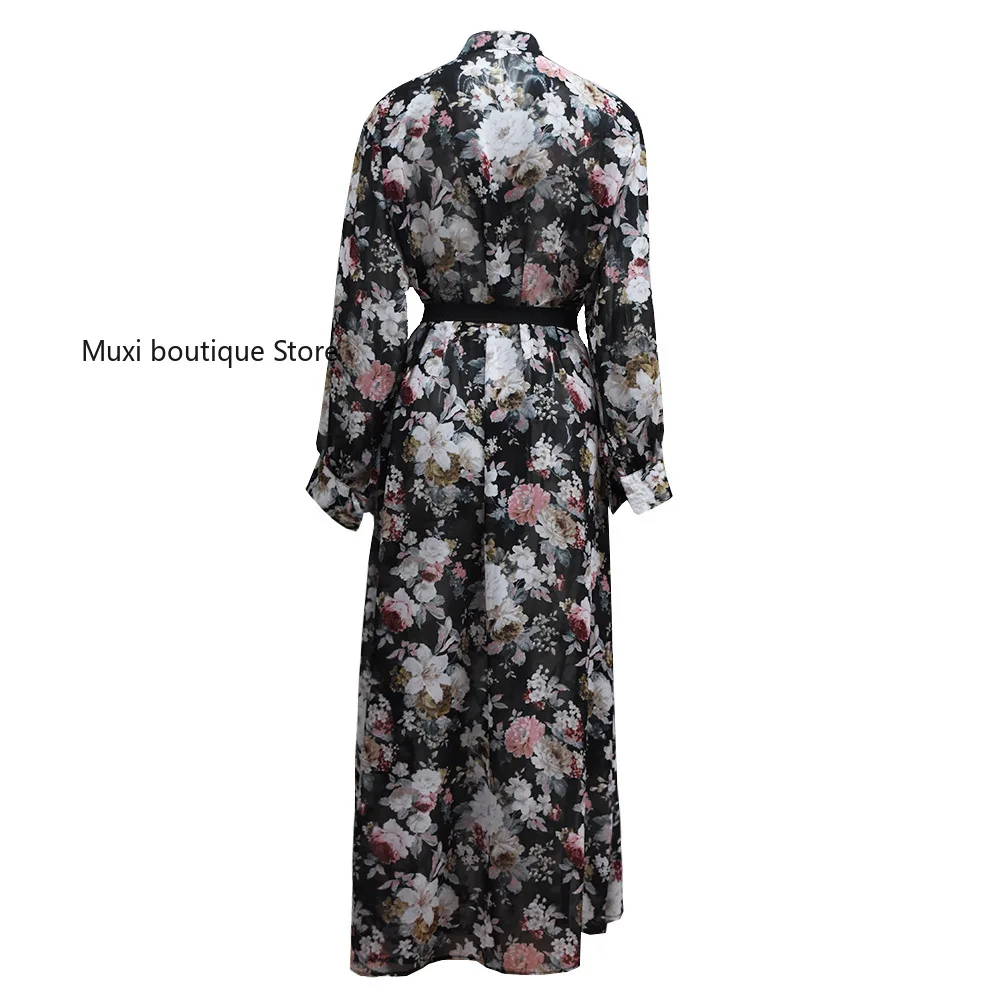 Muslim crushed flower abaya thin loose Arab womem robe fashion chiffon long-sleeved cardigan Middle East Dubai Muslim robe
Muslim crushed flower abaya thin loose Arab womem robe fashion chiffon long-sleeved cardigan Middle East Dubai Muslim robe
