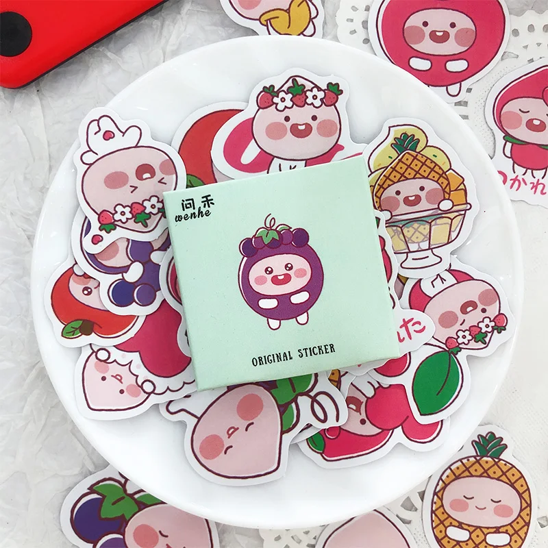 44 Pcs/Box Of Various Designs Cute Cartoon Stickers Cat Bear Strawberry Market Snack Decoration Collage Scrapbook Statione
44 Pcs/Box Of Various Designs Cute Cartoon Stickers Cat Bear Strawberry Market Snack Decoration Collage Scrapbook Statione