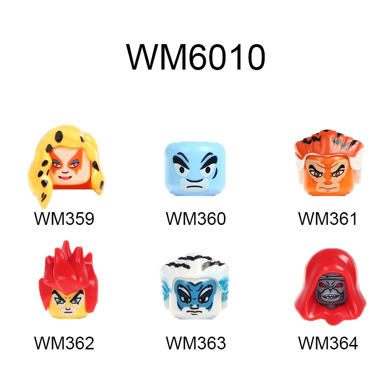 WM359 WM360 WM361 WM362 WM363 WM364 WM6010 Cheetah Thundercats Mumm-Ra Action Figures Heads Bricks Building Blocks Toys For Kids
WM359 WM360 WM361 WM362 WM363 WM364 WM6010 Cheetah Thundercats Mumm-Ra Action Figures Heads Bricks Building Blocks Toys For Kids