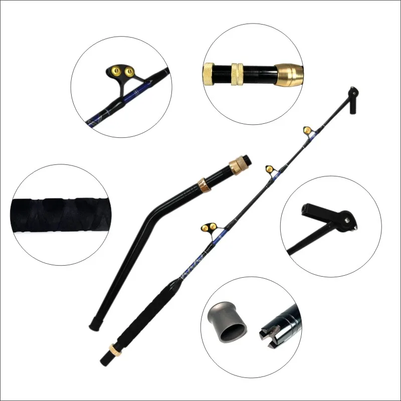 OLOEY 80-130LBS 3+1 Heavy Trolling Fishing Rod FRP Big Game Saltwater Offshore Conventional Fishing Rod with Swivel Roller Tip
OLOEY 80-130LBS 3+1 Heavy Trolling Fishing Rod FRP Big Game Saltwater Offshore Conventional Fishing Rod with Swivel Roller Tip