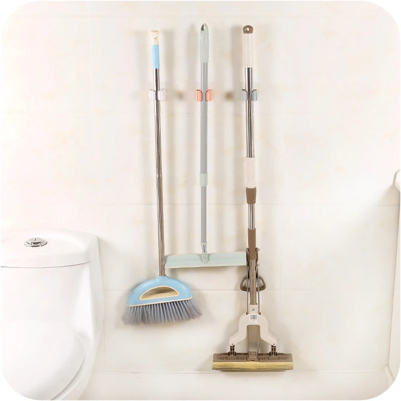 Household powerful bathroom mop hook broom shelf clip wall-mounted hanger storage rack | Дом и сад