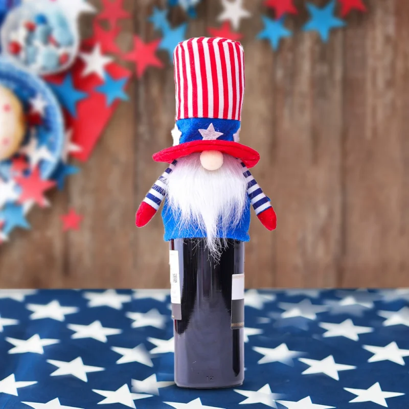 Wine Bottle Cover Dwarf Shape Top Hat Home Kitchen Dinner Table Decor Accessories Dust Covers USA Independence Day Decoration
Wine Bottle Cover Dwarf Shape Top Hat Home Kitchen Dinner Table Decor Accessories Dust Covers USA Independence Day Decoration