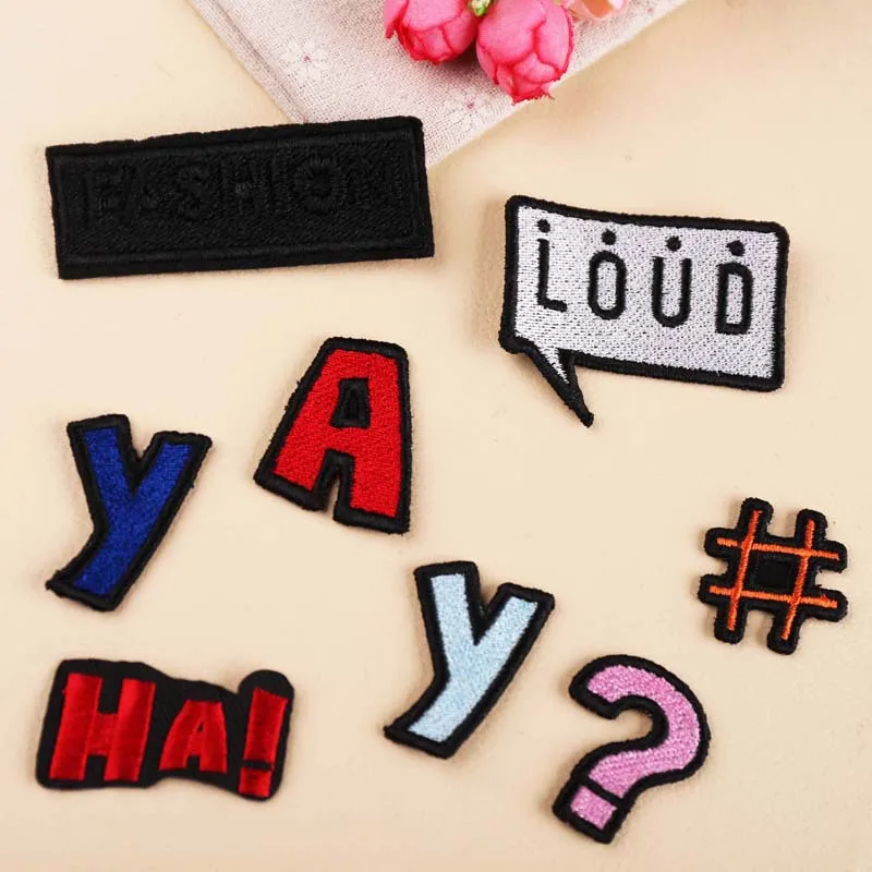 50pcs/lot Embroidery Patches Letters Clothing Decoration Accessories Question Mark Hashtag Diy Iron Heat Transfer Applique
50pcs/lot Embroidery Patches Letters Clothing Decoration Accessories Question Mark Hashtag Diy Iron Heat Transfer Applique