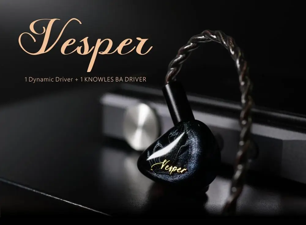 QOA Vesper Adonis 1BA + 1DD гибридные Наушники Hi Fi DJ монитор наушники вкладыши гарнитура с 2