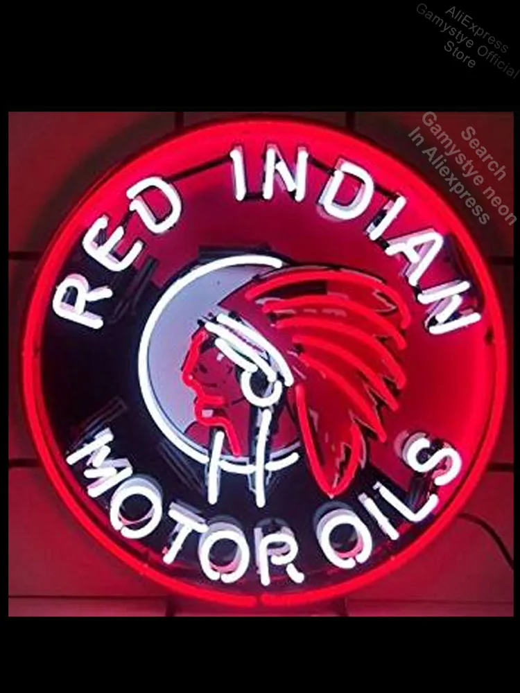 Neon Sign for Red Indian Motor Oils Neon Bulb sign Oil Station Display Handmade Glass Custom Business Signs Neon Window Lights
Neon Sign for Red Indian Motor Oils Neon Bulb sign Oil Station Display Handmade Glass Custom Business Signs Neon Window Lights