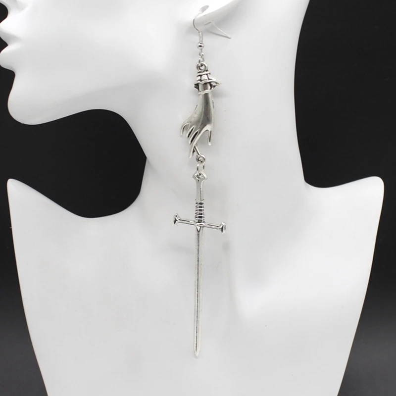 2020 New Tarot Sword Earrings Big Hand Statement Gothic Medieval Witch Mysterious New Retro Fashion Women's Gift
2020 New Tarot Sword Earrings Big Hand Statement Gothic Medieval Witch Mysterious New Retro Fashion Women's Gift