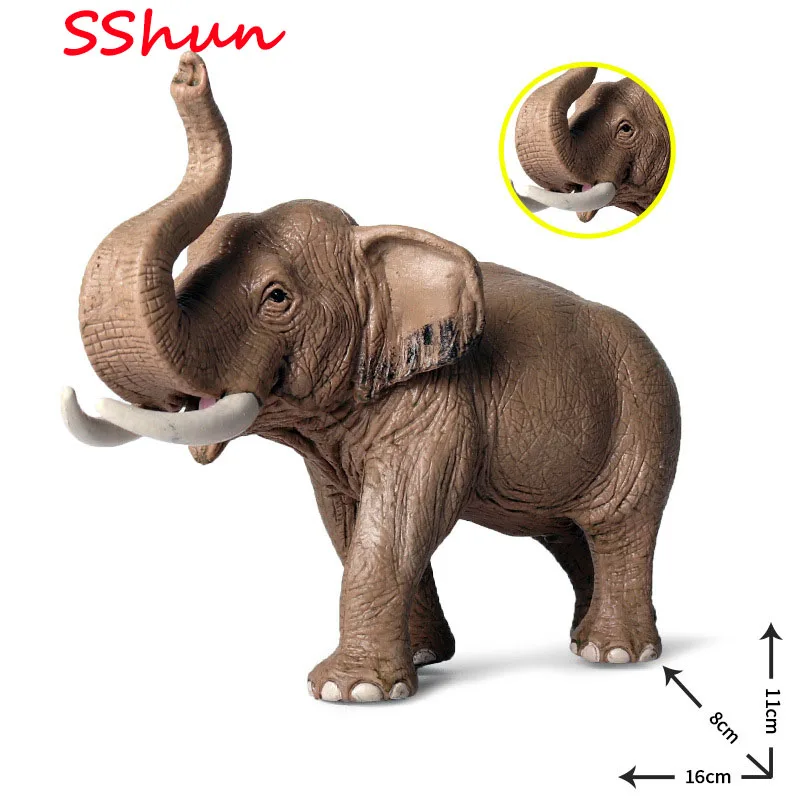 16*8*11CM Children's Simulation Safari Elephant Static Model Male Asian Elephant Elephant Model Home Decoration Decoration
16*8*11CM Children's Simulation Safari Elephant Static Model Male Asian Elephant Elephant Model Home Decoration Decoration