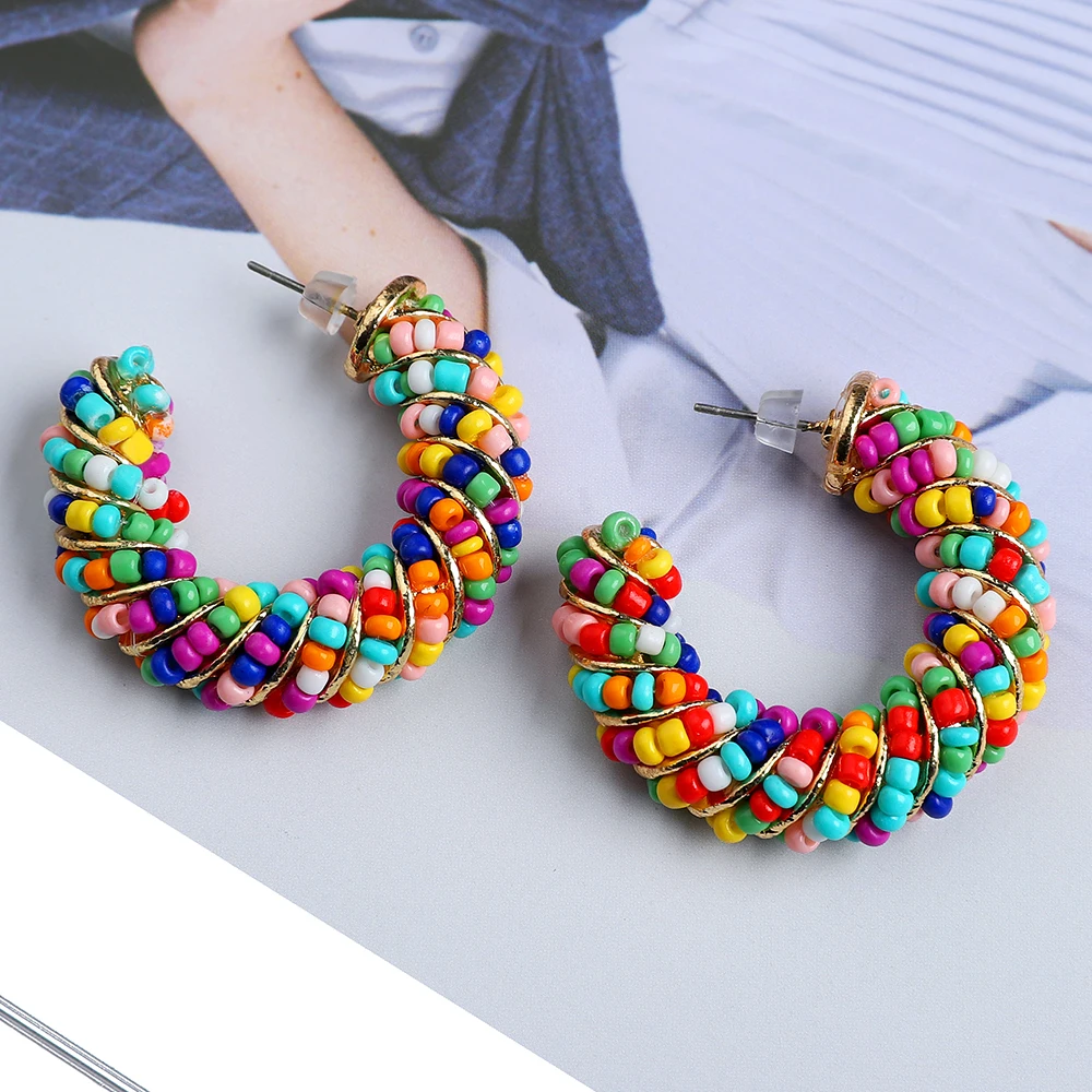 Boho Fashion Beaded Stud Earrings For Women Girl Charm Popular Modern Female Fine Decorations Vintage Luxury Design Jewelry Gift
Boho Fashion Beaded Stud Earrings For Women Girl Charm Popular Modern Female Fine Decorations Vintage Luxury Design Jewelry Gift