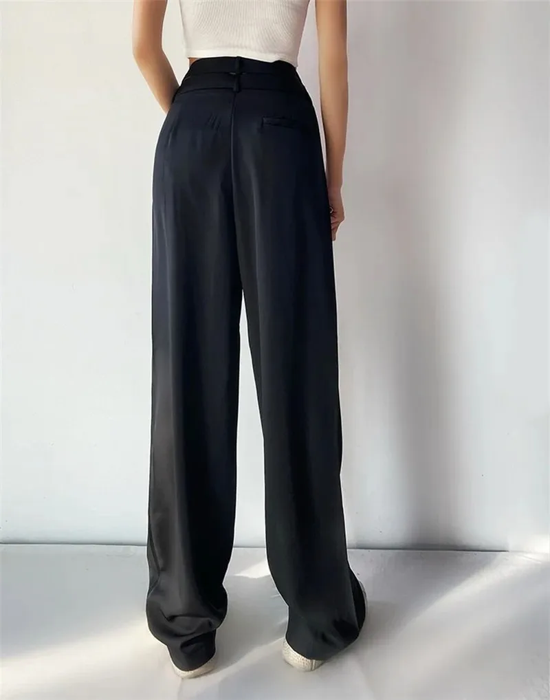 Double Waist Unique Design Blazer Suit Pants Women Solid Colors High Waist Pleat Straight Pants Casual Tailored Trousers Commute
Double Waist Unique Design Blazer Suit Pants Women Solid Colors High Waist Pleat Straight Pants Casual Tailored Trousers Commute