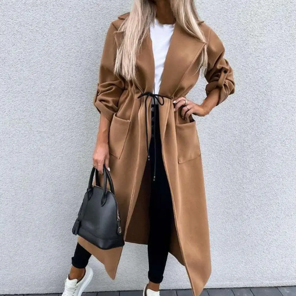 Jacket Autumn Long Sleeve Lapel Button Women Overcoat Overcoat Fabulous Cardigan Solid Color Drawstring Jackets Overcoat M-2XL
Jacket Autumn Long Sleeve Lapel Button Women Overcoat Overcoat Fabulous Cardigan Solid Color Drawstring Jackets Overcoat M-2XL