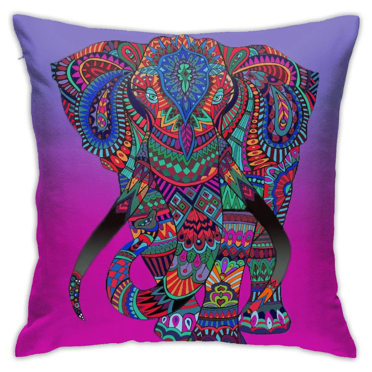 

Mandala Cartoon Sofa Decorative Cushion Cover Pillow Pillowcase Polyester Animal Elephant Pillow Home Decor Pillowcover 45x45cm