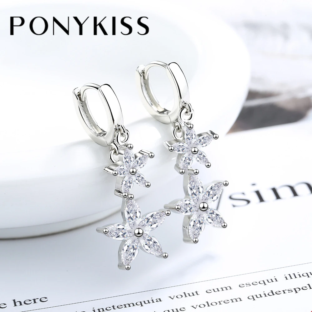 Красивые серьги PONYKISS из стерлингового серебра 925 пробы с двойным цветком из циркония для женщин романтические Изящные Ювелирные изделия ши...
Красивые серьги PONYKISS из стерлингового серебра 925 пробы с двойным цветком из циркония для женщин романтические Изящные Ювелирные изделия ши...