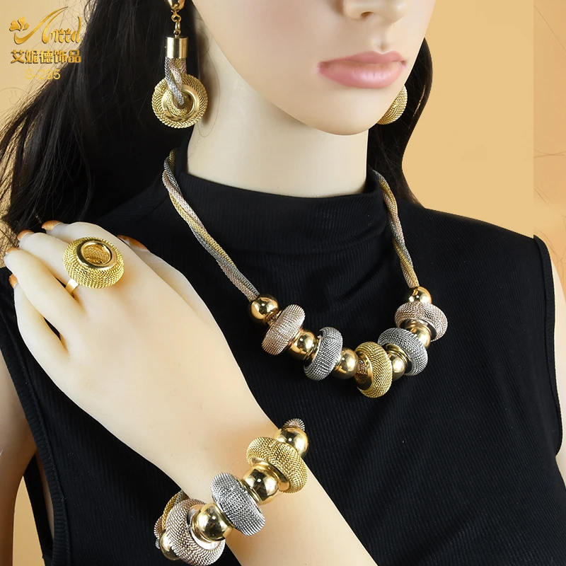 ANIID Dubai Gold Colorful Jewelry Set Nigerian Bridal Wedding Necklace Earrings Ring Sets African Beads Bracelets Jewellery Gift
ANIID Dubai Gold Colorful Jewelry Set Nigerian Bridal Wedding Necklace Earrings Ring Sets African Beads Bracelets Jewellery Gift