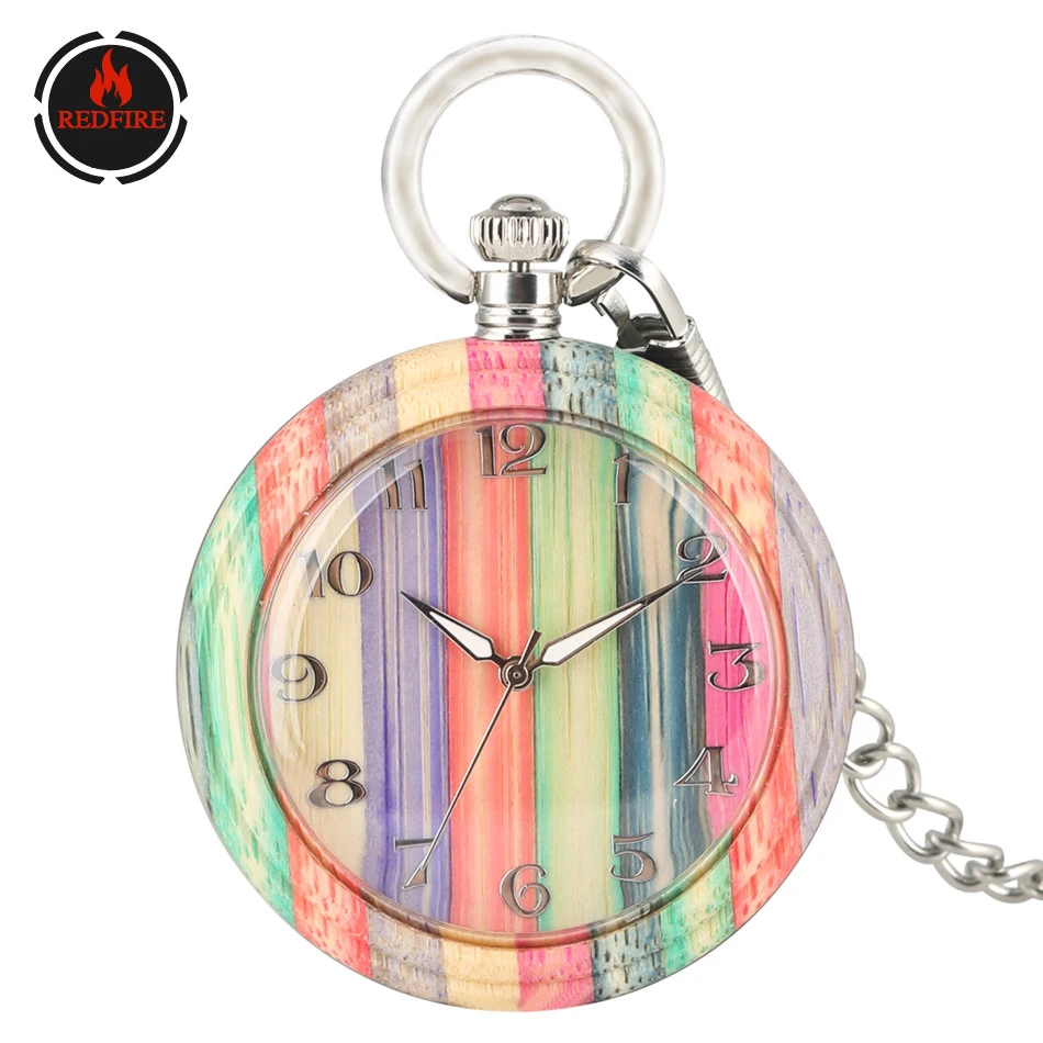 REDFIRE Luminous Hand Colorful Bamboo Pocket Watch Unisex Trendy Retro Natural Wooden Pendant Pocket Clock Silver Fob Chain
REDFIRE Luminous Hand Colorful Bamboo Pocket Watch Unisex Trendy Retro Natural Wooden Pendant Pocket Clock Silver Fob Chain