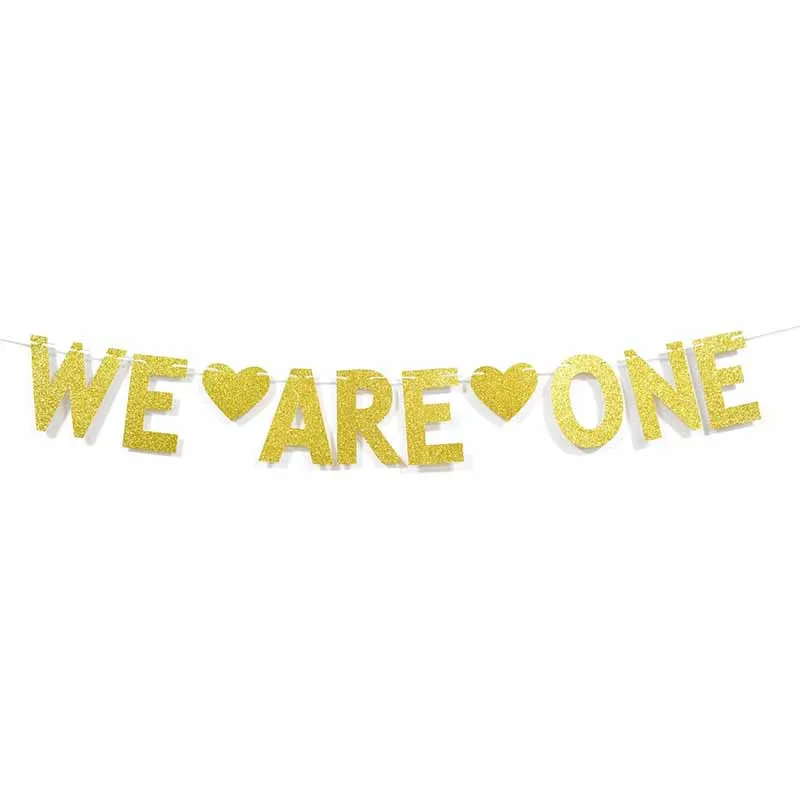 We are One Gold Glitter Garland Bunting Banner Twins' 1st First Birthday Party Decorations
We are One Gold Glitter Garland Bunting Banner Twins' 1st First Birthday Party Decorations