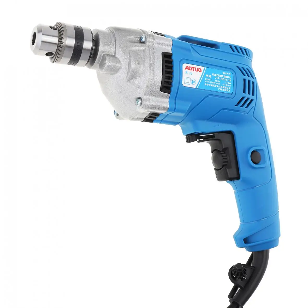 220V 710W Adjustable High Power Electric Drill with Hanging Design and 10mm Stainless Steel Chuck for Handling Screws
220V 710W Adjustable High Power Electric Drill with Hanging Design and 10mm Stainless Steel Chuck for Handling Screws