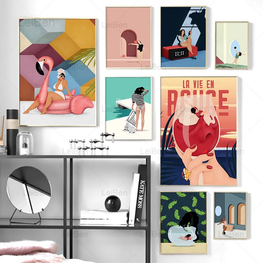 Nordic Abstract Fashion Girl Canvas Painting Summer Landscape Wine Wall Art Posters and Prints Home Decoration Living Room Mural
Nordic Abstract Fashion Girl Canvas Painting Summer Landscape Wine Wall Art Posters and Prints Home Decoration Living Room Mural