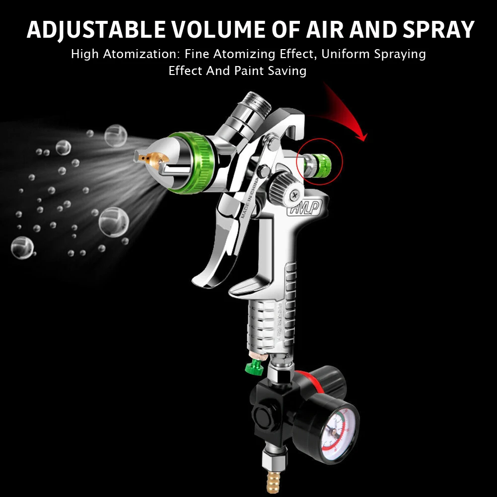 Spray Gun With Pressure Regulating Valve Household Paint Sprayer Flow Control Airbrush 2.5mm Caliber HVLP Auto Furniture Paint
Spray Gun With Pressure Regulating Valve Household Paint Sprayer Flow Control Airbrush 2.5mm Caliber HVLP Auto Furniture Paint