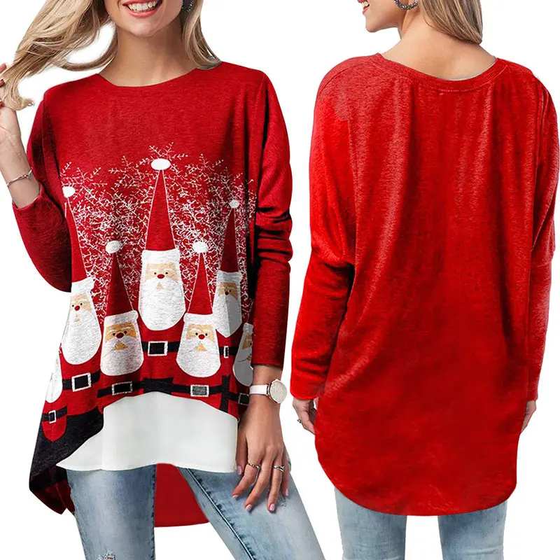 Women Christmas Print Long Sleeve T-Shirt Fake Two Piece Round Neck Tops TC21
Women Christmas Print Long Sleeve T-Shirt Fake Two Piece Round Neck Tops TC21