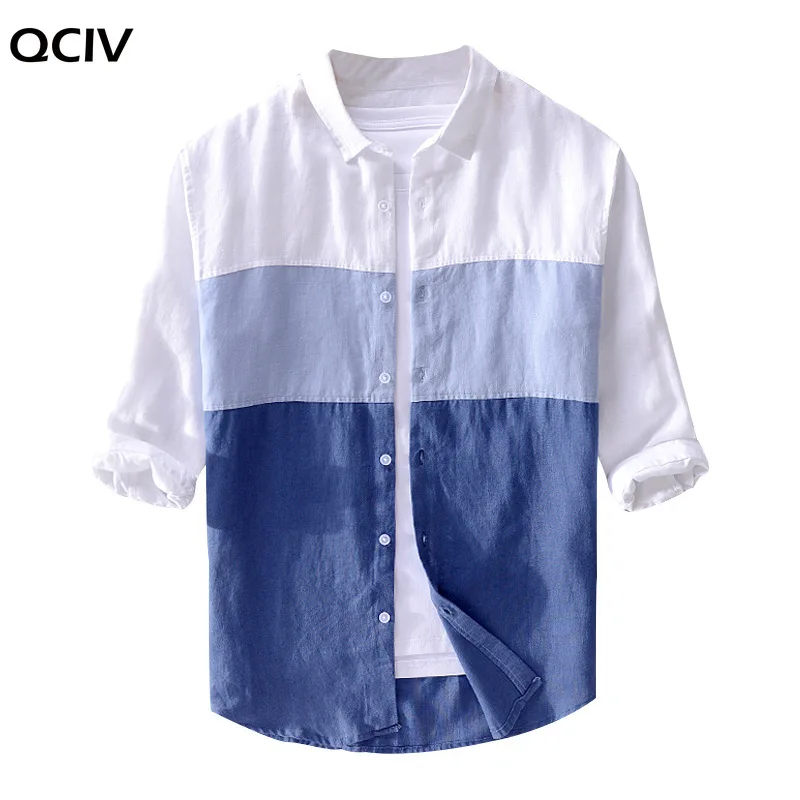 Men Spring Summer Harajuku Japan Style Fashion Color Gradient Patchwork High Quality Linen Three Quarter Male Casual Shirts
Men Spring Summer Harajuku Japan Style Fashion Color Gradient Patchwork High Quality Linen Three Quarter Male Casual Shirts