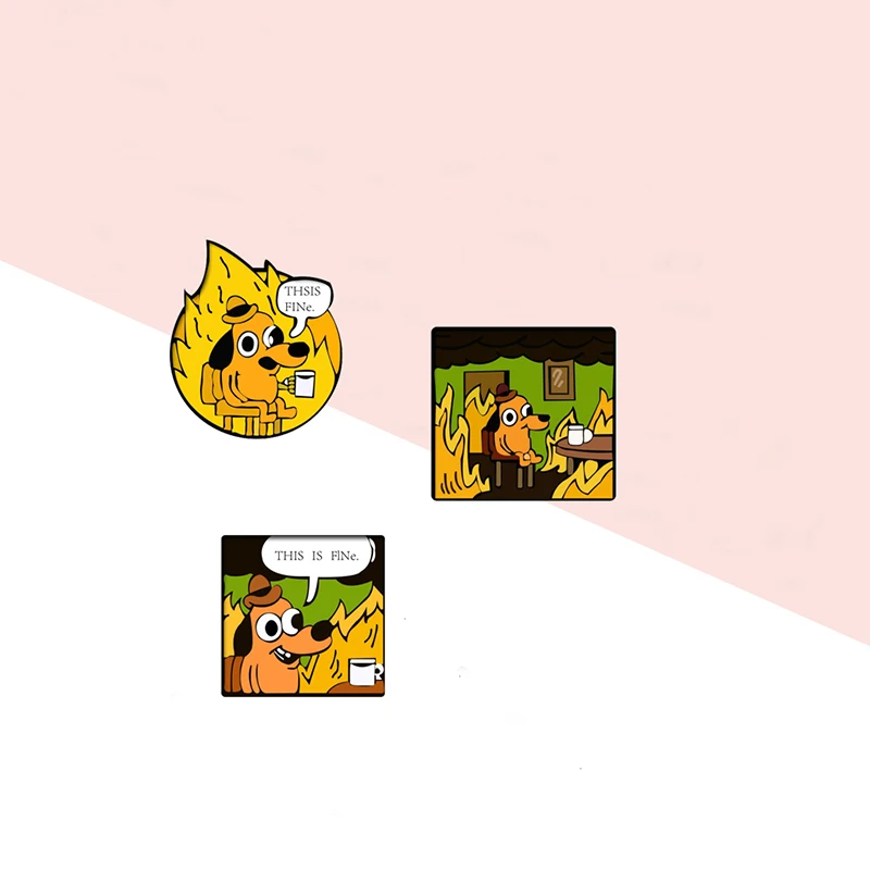 SONGDA Humor Comics Calm щенок собака отворот Значки для джинсовой одежды это прекрасная