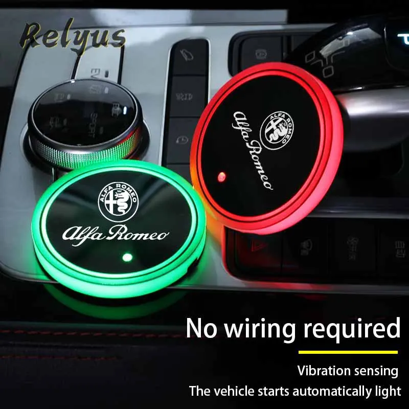 7 Color Car Luminous Cup Mat Coaster Led Atmosphere Light For Alfa Romeo Giulia 159 156 Giulietta Stelvio 147 Mito Accessories
7 Color Car Luminous Cup Mat Coaster Led Atmosphere Light For Alfa Romeo Giulia 159 156 Giulietta Stelvio 147 Mito Accessories