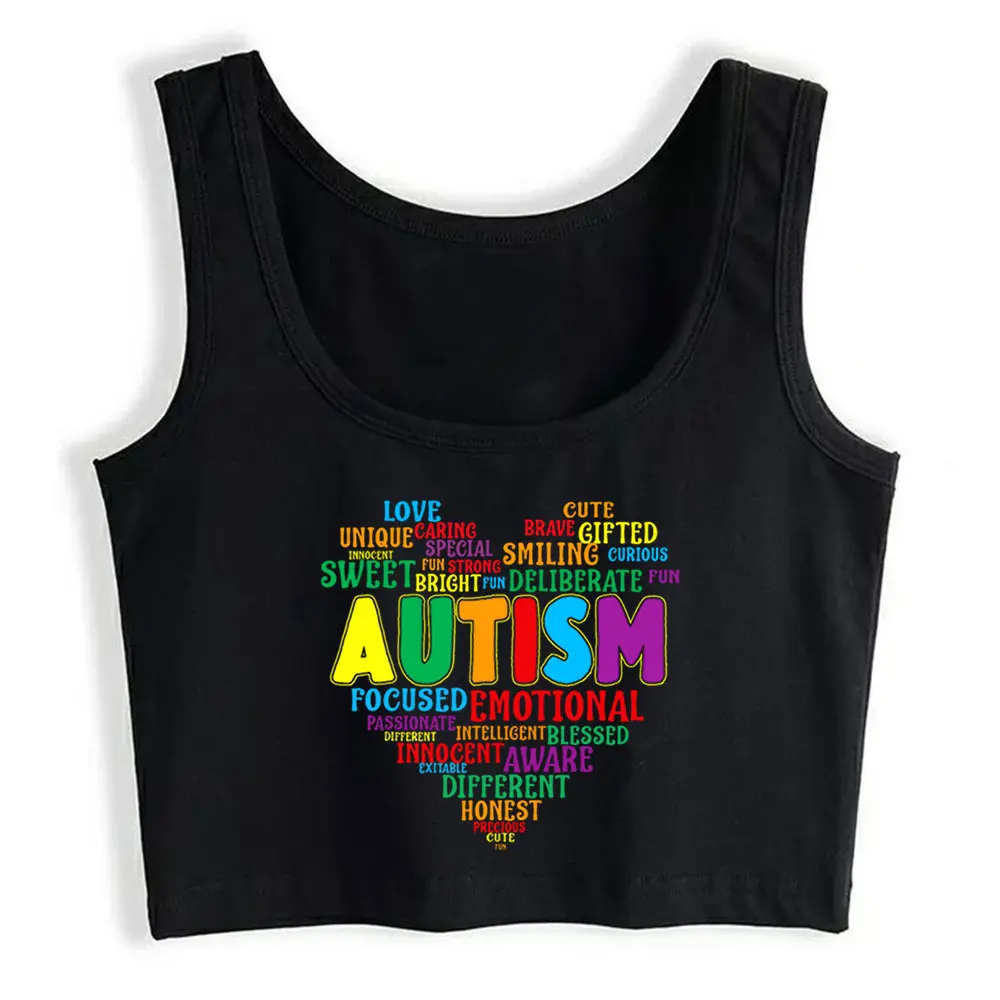 Crop Top Sport Autism Awareness 2019 Autism Heart Autism Design Black Sleeveless Tops Women
Crop Top Sport Autism Awareness 2019 Autism Heart Autism Design Black Sleeveless Tops Women