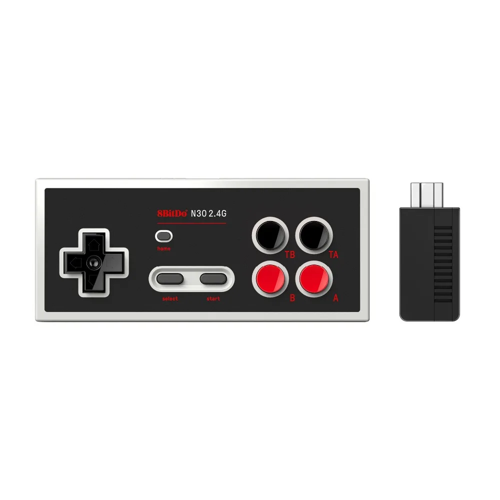 

8Bitdo N30 2.4G Wireless Controller Mini Gamepad NES Classic Edition Controller Plug and Play with Turbo Function and Home Key