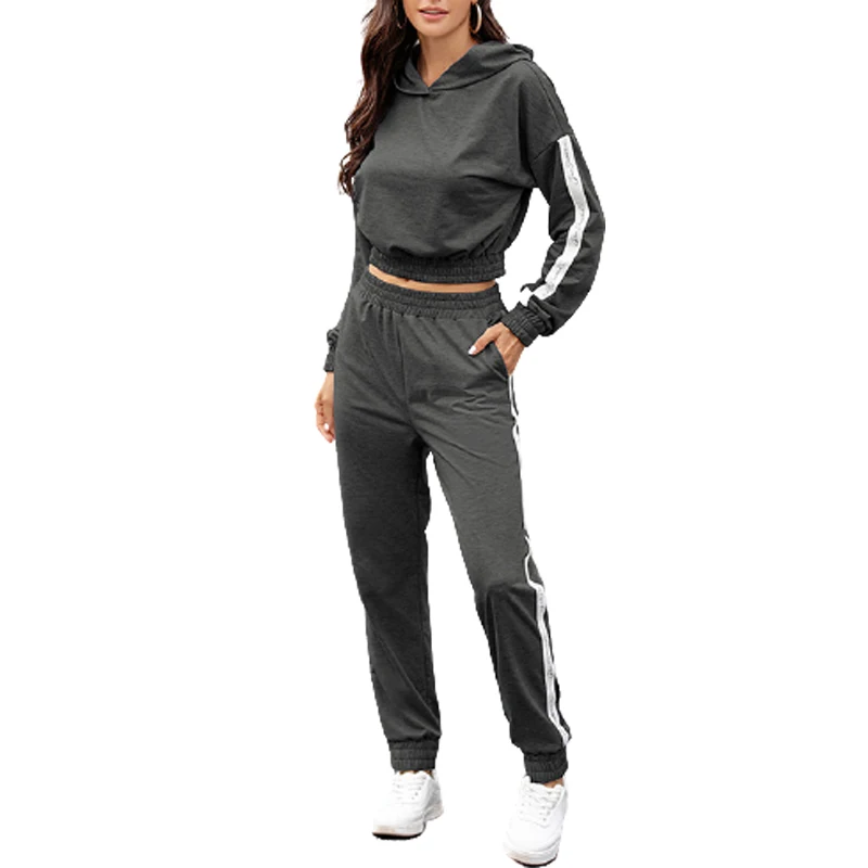 Женский комплект из двух предметов, Осенний Повседневный тонкий костюм в полоску с длинным рукавом и капюшоном и штаны, женский спортивный ...
Женский комплект из двух предметов, Осенний Повседневный тонкий костюм в полоску с длинным рукавом и капюшоном и штаны, женский спортивный ...