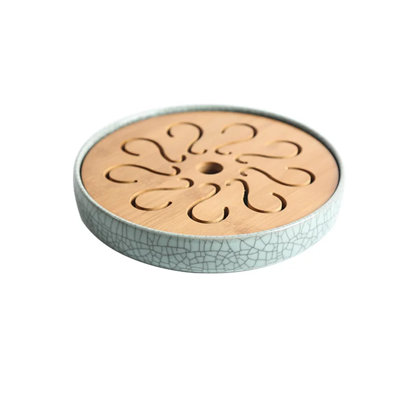 Longquan celadon kung fu tea set, small tea tray, dry brewing table, water storage table, simple household round holder LB92207
Longquan celadon kung fu tea set, small tea tray, dry brewing table, water storage table, simple household round holder LB92207