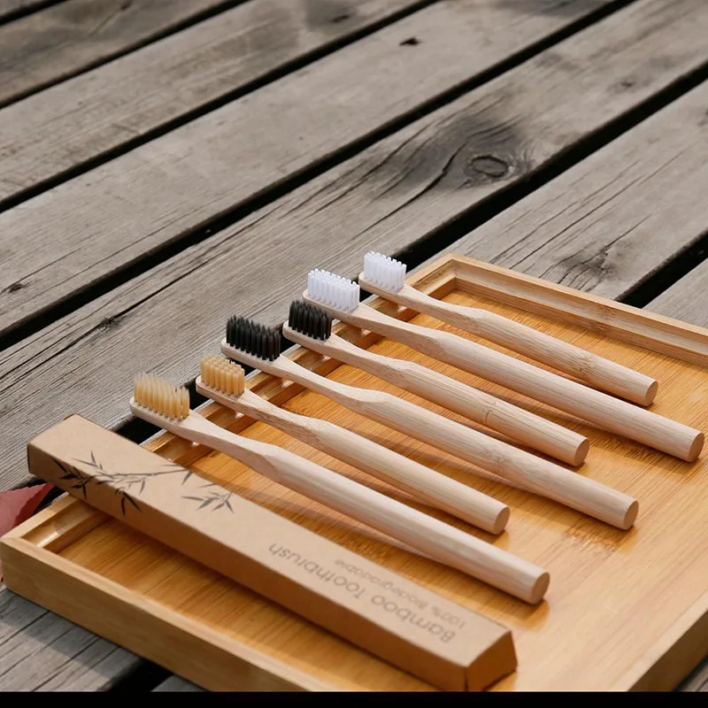 New Design Mixed Color Bamboo Toothbrush Eco Friendly Wooden Tooth Brush Soft Bristle Tip Charcoal Adults Oral Care Toothbrush
New Design Mixed Color Bamboo Toothbrush Eco Friendly Wooden Tooth Brush Soft Bristle Tip Charcoal Adults Oral Care Toothbrush