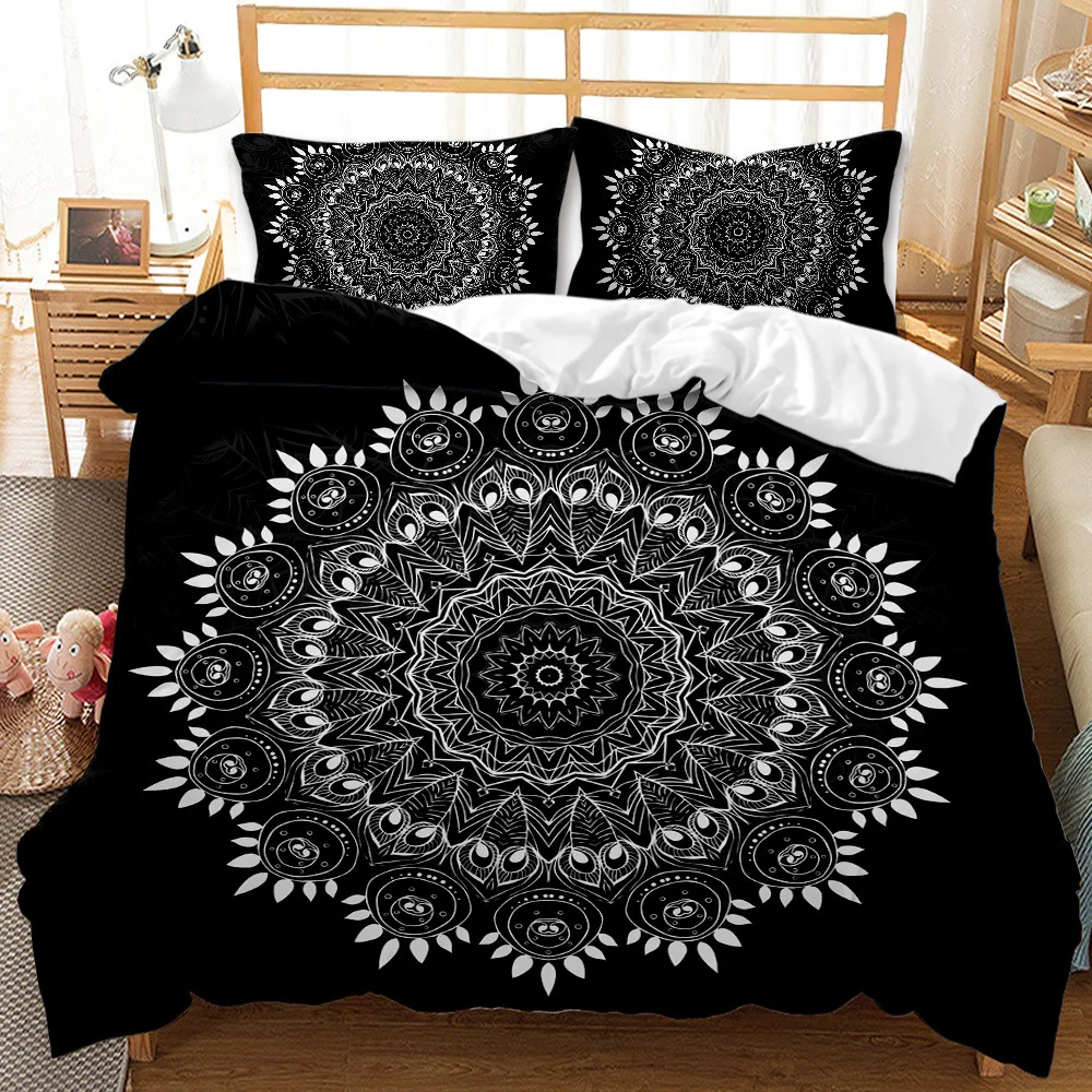 Black Bohemian Bedding Set For Adults Teens 2/3 Pieces Super Soft Microfiber Duvet Cover And Pillowcases Home Textiles
Black Bohemian Bedding Set For Adults Teens 2/3 Pieces Super Soft Microfiber Duvet Cover And Pillowcases Home Textiles