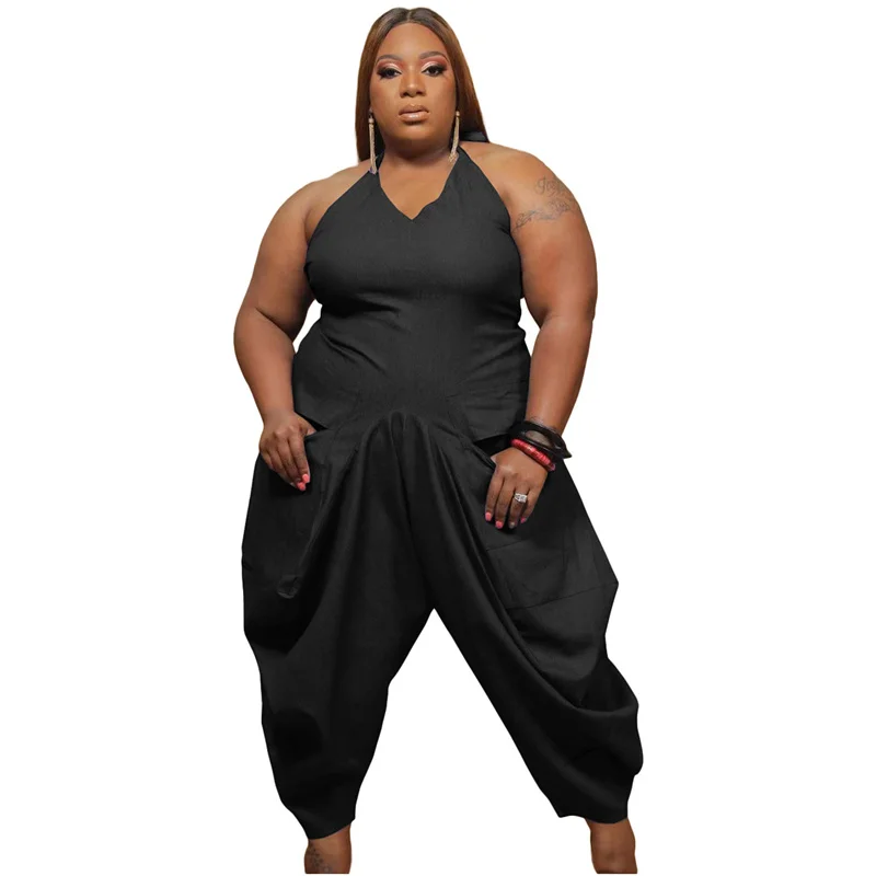 Ladies Jumpsuit Women Loose Halter Jumpsuit Streetwear Overalls One Piece Outfits Plus Size Jumpsuits Wholesale Dropshipping
Ladies Jumpsuit Women Loose Halter Jumpsuit Streetwear Overalls One Piece Outfits Plus Size Jumpsuits Wholesale Dropshipping