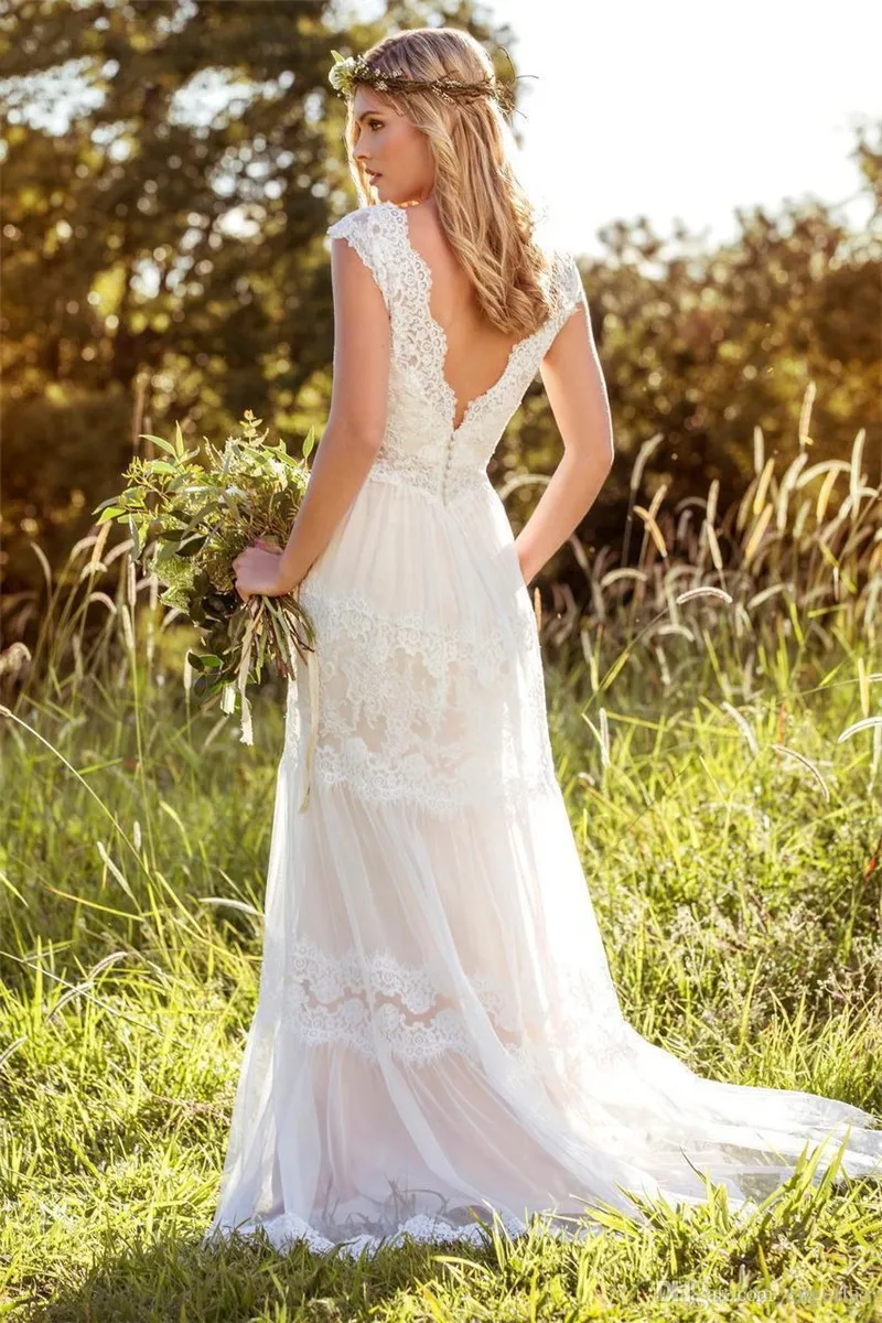 Vestido Novia Lace Bohemian Dresses for Wedding Party 2020 V-Neck Backless Illusion Country Mariage Gowns Simple Bride Dresses
Vestido Novia Lace Bohemian Dresses for Wedding Party 2020 V-Neck Backless Illusion Country Mariage Gowns Simple Bride Dresses