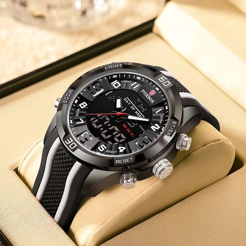 LIGE Luxury Watches for Men Fashion Silicone Strap Military Waterproof Sport Chronograph Dual Display Quartz Wrist Watch Clocks
LIGE Luxury Watches for Men Fashion Silicone Strap Military Waterproof Sport Chronograph Dual Display Quartz Wrist Watch Clocks