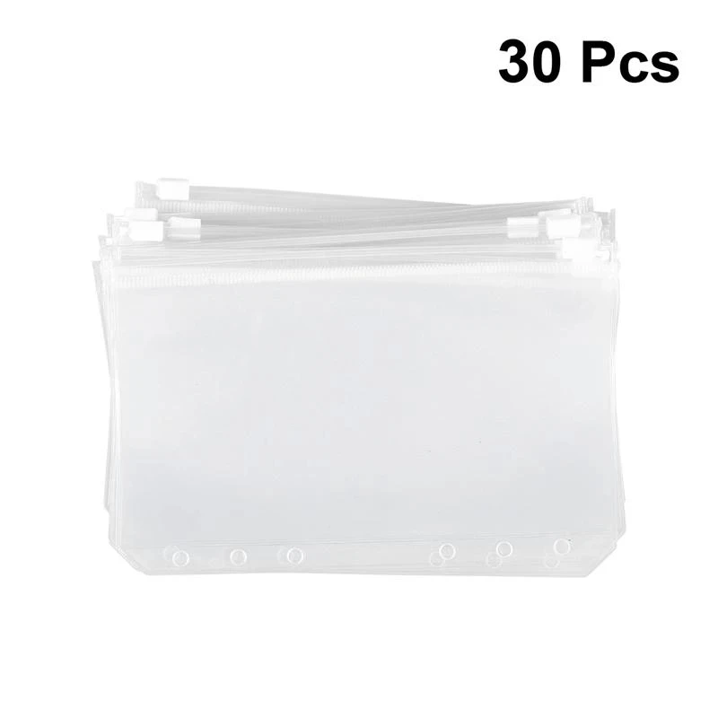 30PCS A6 Zipper Paper Storage Bag Transparent Business Side Pocket Loose-Leaf Case
30PCS A6 Zipper Paper Storage Bag Transparent Business Side Pocket Loose-Leaf Case