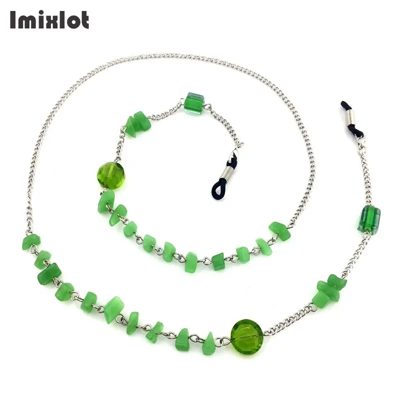 1PC Fashion Irregular Green Stone Eyeglass Chains Sunglasses Reading Beaded Glasses Chain Eyewears Cord Holder Neck Strap Rope
1PC Fashion Irregular Green Stone Eyeglass Chains Sunglasses Reading Beaded Glasses Chain Eyewears Cord Holder Neck Strap Rope