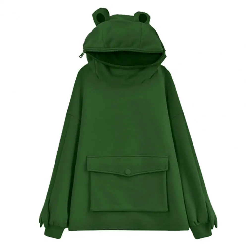 2021 Frog Shape Pullover Hoodie Big Pocket Autumn Winter Long Sleeve Hooded Plush Women Sweatshirt Oversized Outwear Clothes
2021 Frog Shape Pullover Hoodie Big Pocket Autumn Winter Long Sleeve Hooded Plush Women Sweatshirt Oversized Outwear Clothes